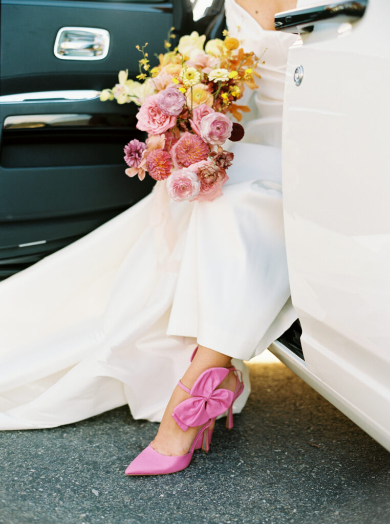 pink bridal shoes