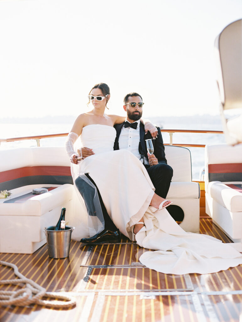 woodmark  hotel wedding  boat